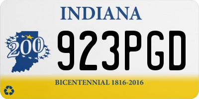 IN license plate 923PGD