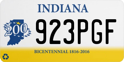IN license plate 923PGF