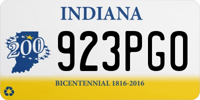 IN license plate 923PGO