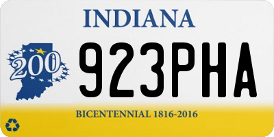 IN license plate 923PHA