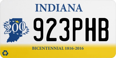 IN license plate 923PHB