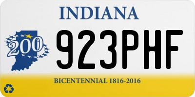 IN license plate 923PHF