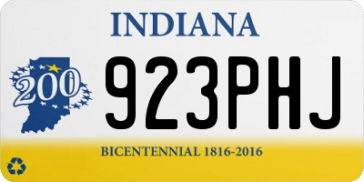 IN license plate 923PHJ