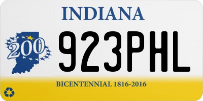 IN license plate 923PHL