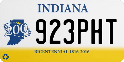 IN license plate 923PHT