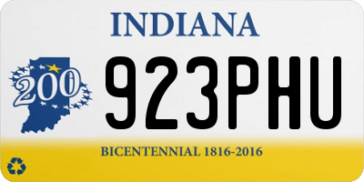 IN license plate 923PHU