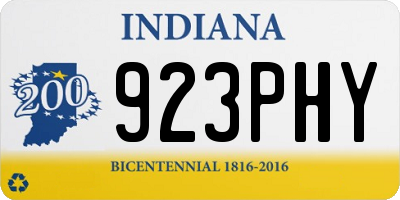 IN license plate 923PHY