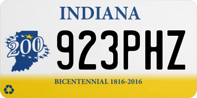 IN license plate 923PHZ