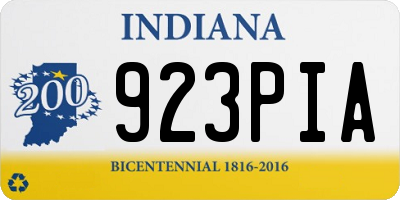 IN license plate 923PIA