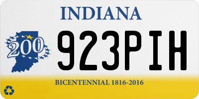 IN license plate 923PIH