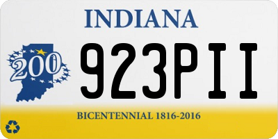 IN license plate 923PII