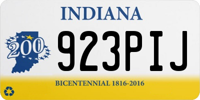 IN license plate 923PIJ