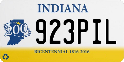 IN license plate 923PIL