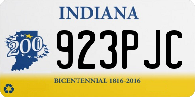 IN license plate 923PJC