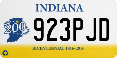 IN license plate 923PJD
