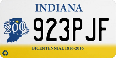 IN license plate 923PJF