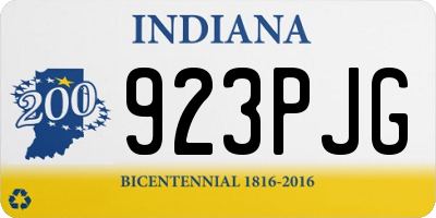 IN license plate 923PJG