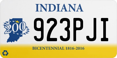 IN license plate 923PJI