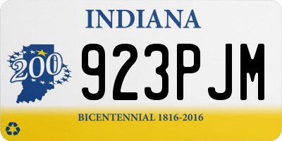 IN license plate 923PJM