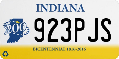 IN license plate 923PJS