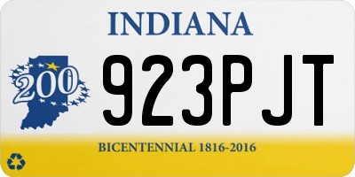 IN license plate 923PJT