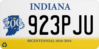 IN license plate 923PJU