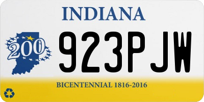 IN license plate 923PJW