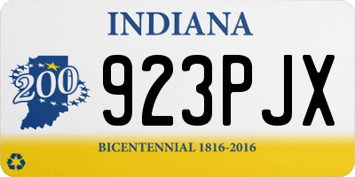 IN license plate 923PJX