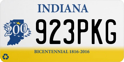 IN license plate 923PKG