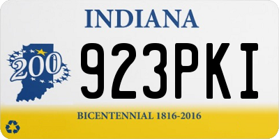 IN license plate 923PKI