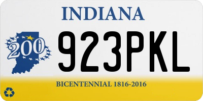 IN license plate 923PKL