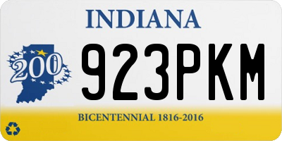 IN license plate 923PKM