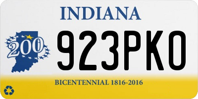 IN license plate 923PKO