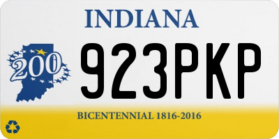 IN license plate 923PKP