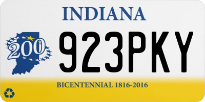 IN license plate 923PKY