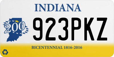 IN license plate 923PKZ