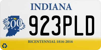 IN license plate 923PLD