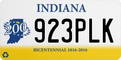 IN license plate 923PLK