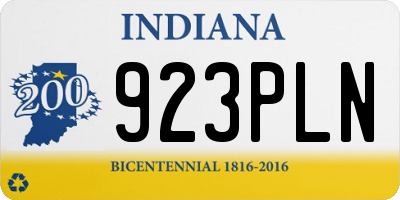 IN license plate 923PLN