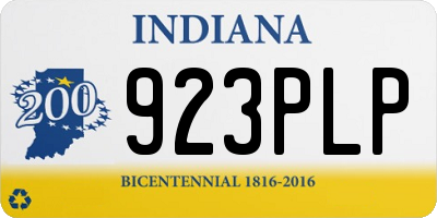IN license plate 923PLP