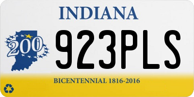 IN license plate 923PLS