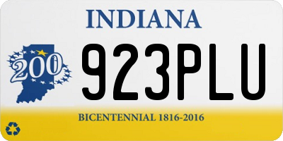 IN license plate 923PLU