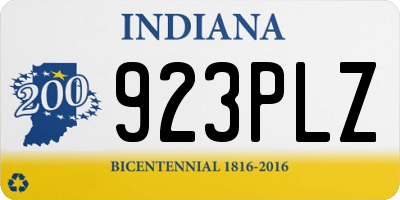 IN license plate 923PLZ