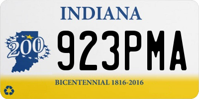 IN license plate 923PMA