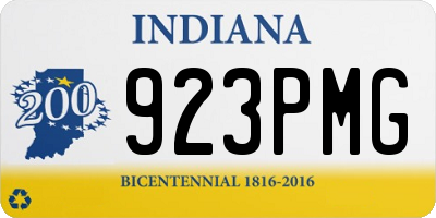 IN license plate 923PMG