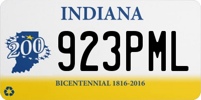 IN license plate 923PML