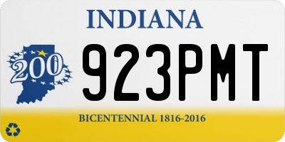IN license plate 923PMT