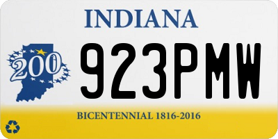 IN license plate 923PMW