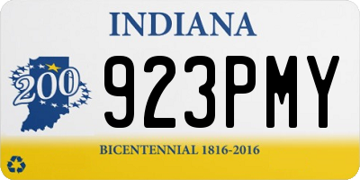 IN license plate 923PMY