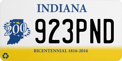 IN license plate 923PND